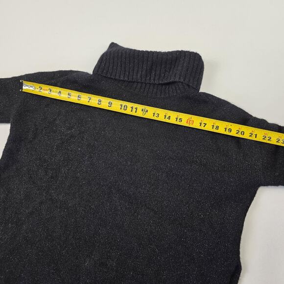 AllSaints Sweater Womens Small Black Turtleneck Metallic Wool Yak Blend WD407V - Picture 6 of 14